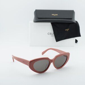 Celine CL40286F 72A Cat Eye Sunglasses - Pink/Smoke